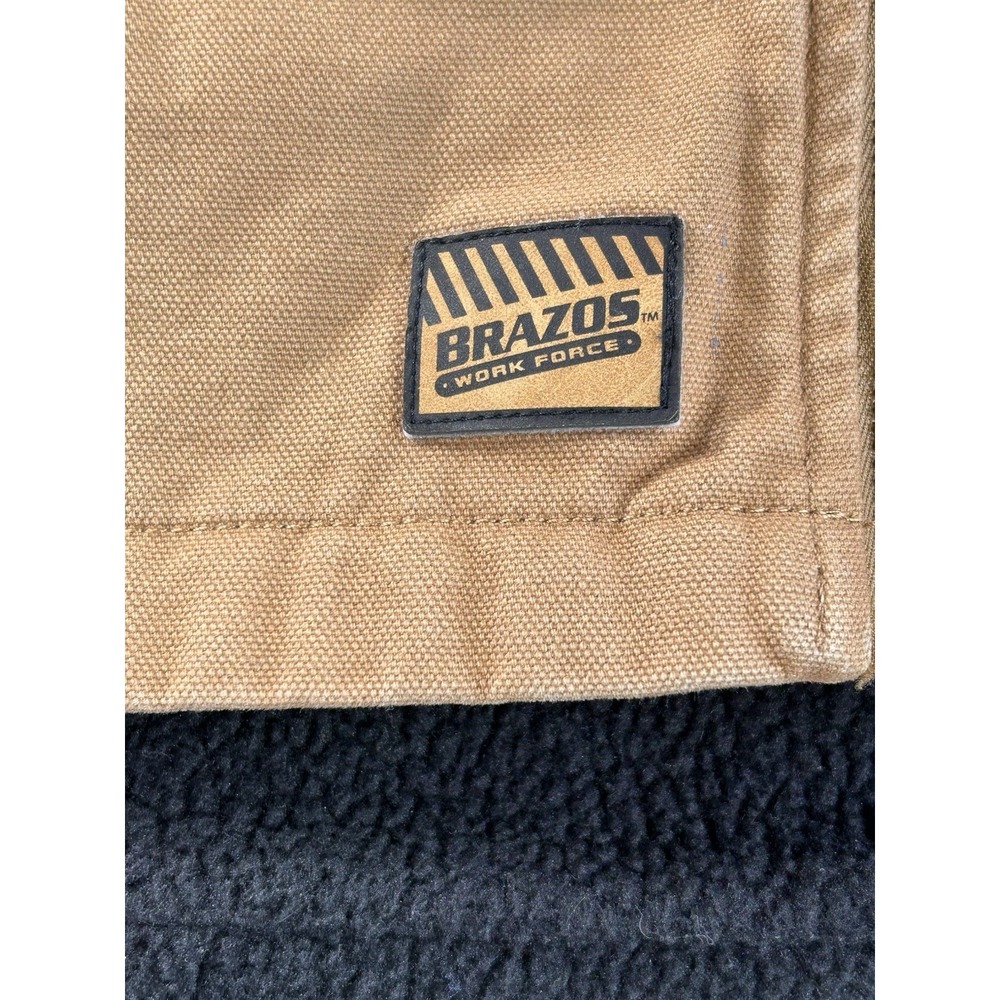Brazos Men's Sherpa Lined Canvas Work Vest Men's XL - Picture 3 of 10